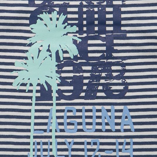 Dirkje 3-piece Set Long Sleeve Shirt + Pants + Jacket - Beach Stripes Blue White Grey - Size 56