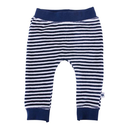 Dirkje 3-piece set long sleeve shirt + pants + shoes - stripes offwhite navy - size 56