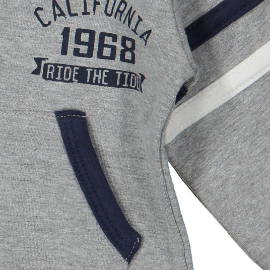 Dirkje 3-piece set T-shirt + pants + jacket - California gray melange white - size 56
