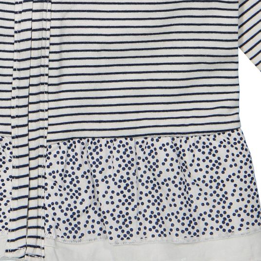 Dirkje 3-piece set T-shirt + pants + jacket - deer stripes dots white blue - size 56