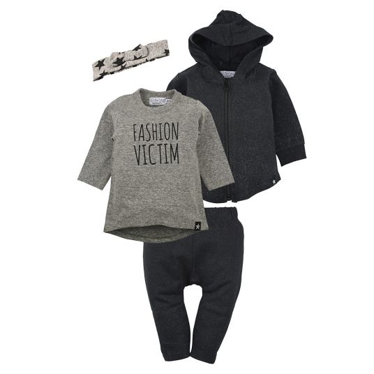 Dirkje 4-piece gift set - Fashion Victim Black Gray Melange - size 56