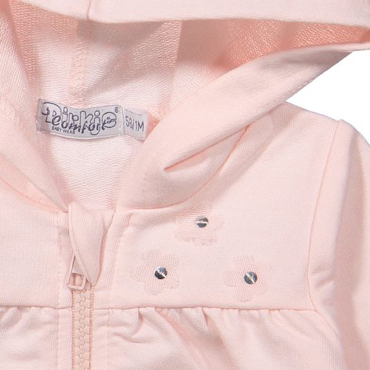 Dirkje Hooded jacket flowers - Pink - Size 62