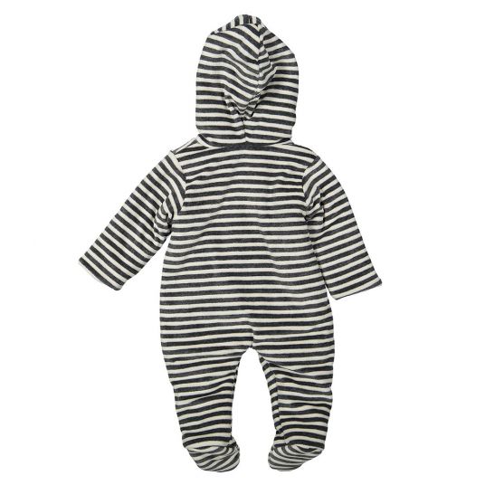 Dirkje Jumpsuit Nicki quilted Hug Me - Striped Grey Offwhite - Size 50