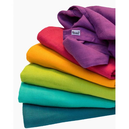 Divata Mini muslin cloths set of 6 37 x 37 - rainbow
