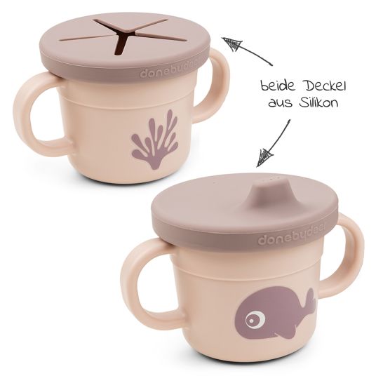 Done by Deer 2in1 sippy cup & snack cup - Wally - Powder