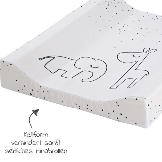 Done by Deer Foil changing mat 2-wedge - Dreamy Dots - White