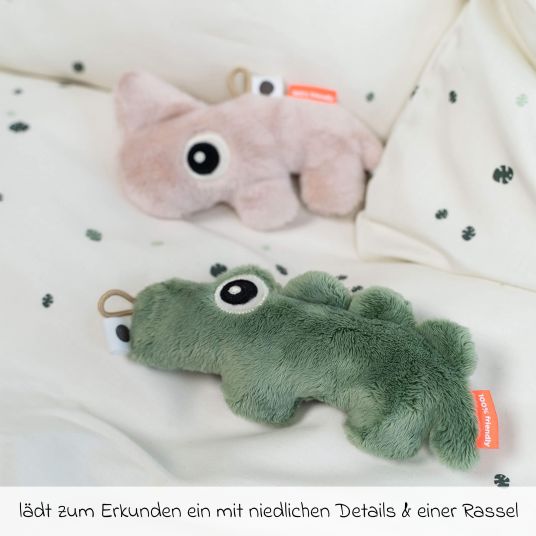 Done by Deer Mini toy / rattle - Croco - Green