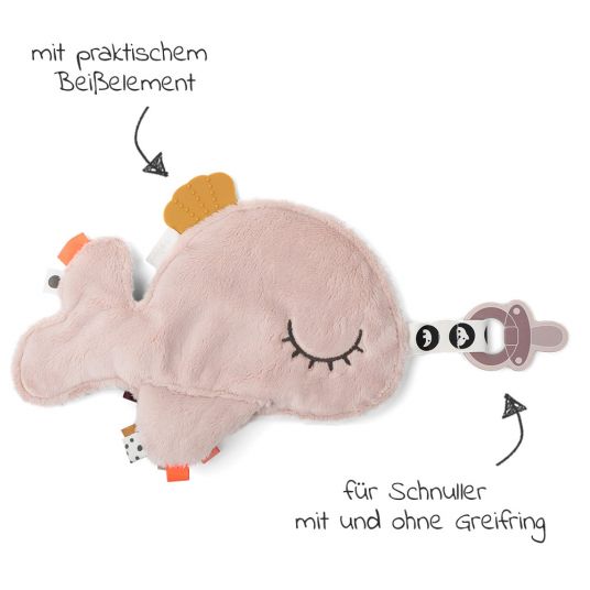 Done by Deer Schmusetuch / Schnullerhalter - mit Beißelement - Wally - Rosa