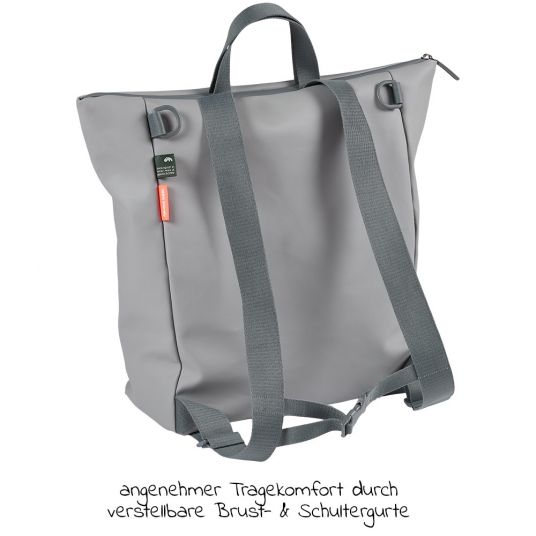 Done by Deer Changing backpack incl. changing mat & stroller attachment - Grey