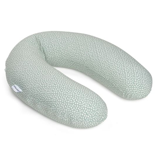 doomoo Cuscino per l'allattamento Buddy - con imbottitura in microsfere e fodera in cotone biologico 180 cm - Verde Nuvola