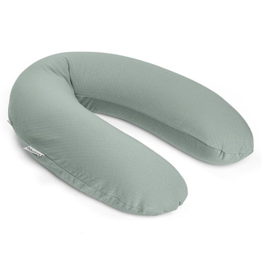 doomoo Buddy nursing pillow - with microbead filling incl. organic cotton cover 180 cm - Tetra Green