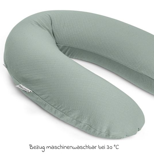 doomoo Buddy nursing pillow - with microbead filling incl. organic cotton cover 180 cm - Tetra Green