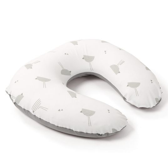 doomoo Nursing pillow Softy Cotton 155 cm - Birds - Grey