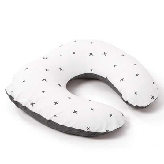 doomoo Nursing pillow Softy Cotton 155 cm - Stars - Anthracite