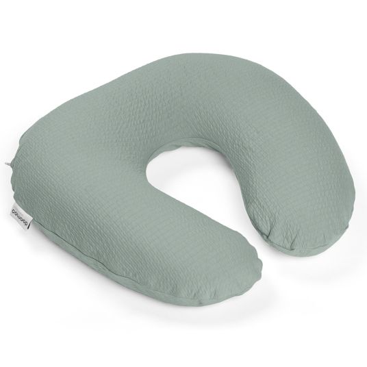 doomoo Cuscino per l'allattamento Softy - con imbottitura di microsfere e fodera in cotone biologico 150 cm - Verde Tetra