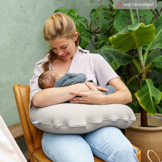 doomoo Softy nursing pillow - with microbead filling incl. organic cotton cover 150 cm - Tetra Green