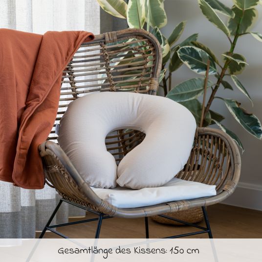 doomoo Stillkissen Softy - mit Mikroperlen-Füllung inkl. Organic Cotton Bezug 150 cm - Tetra Sand