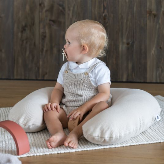 doomoo Softy nursing cushion - with microbead filling incl. organic cotton cover 150 cm - Tetra Sand