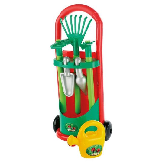 Ecoiffier 7 pcs set gardener trolley with accessories