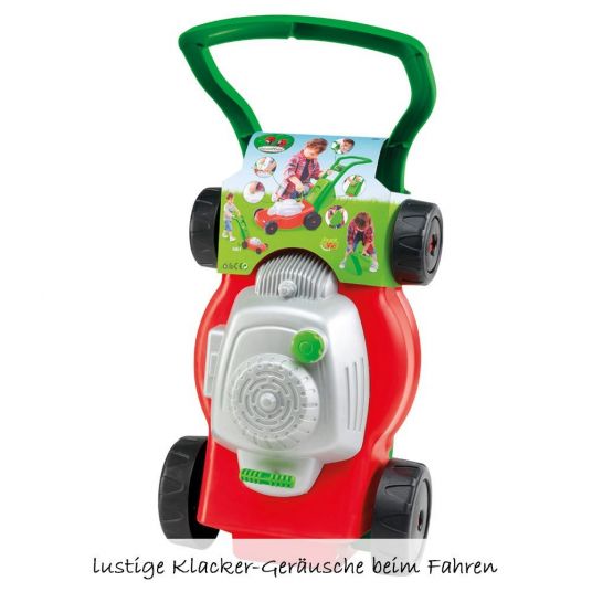 Ecoiffier Lawn mower with sounds - Red Green