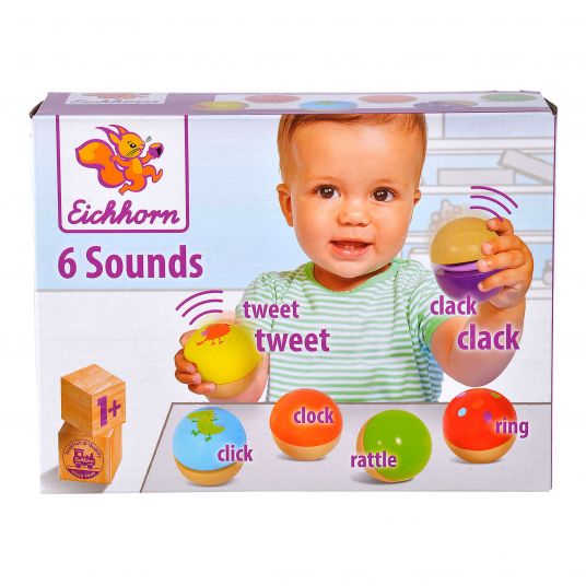 Eichhorn Set of 6 music wooden balls with different sounds