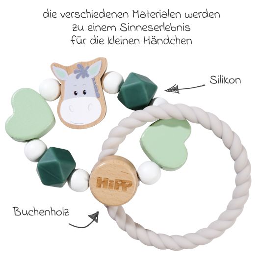 Eichhorn Grasping toy with ring HIPP - Donkey