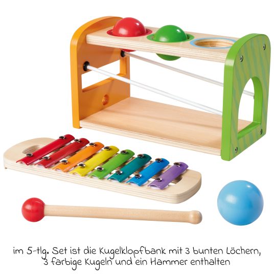 Eichhorn Musical toy 2in1 with xylophone & tapping bench