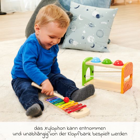 Eichhorn Musical toy 2in1 with xylophone & tapping bench