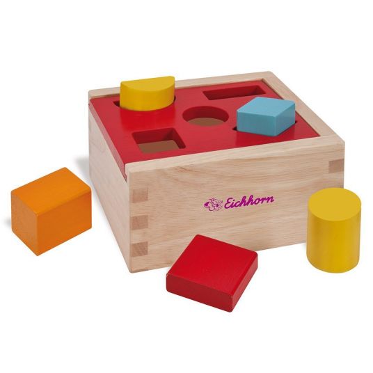 Eichhorn Sorting game wooden box with 5 wooden blocks