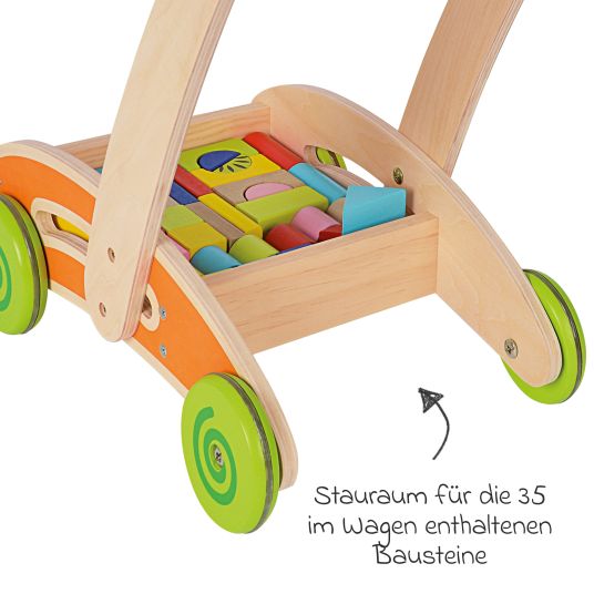Eichhorn Spiel- und Lauflernwagen mit 35 Bausteinen