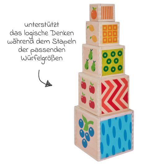 Eichhorn Stapelturm mit Steckspiel