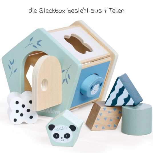 Eichhorn Steckspiel / Steckbox mit 6 Steinen - Panda