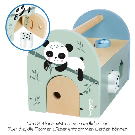 Eichhorn Pegging game / peg box with 8 pieces - Panda