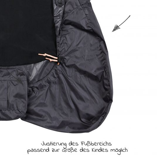 Ergobaby 2-1 Wetterschutz Rain and Wind Cover für Babytragen inkl. Tasche - Charcoal