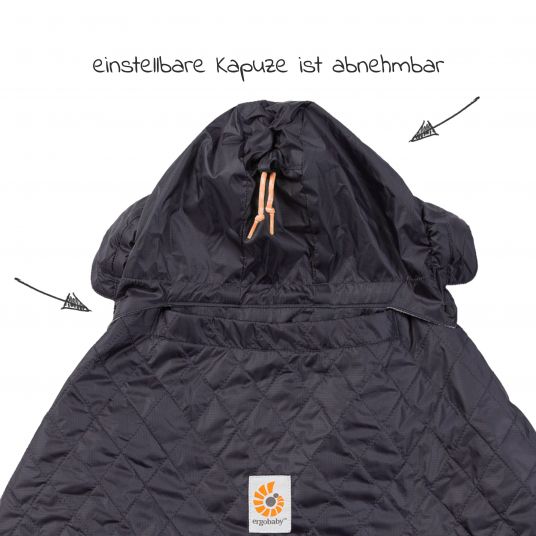 Ergobaby All-Weather Cover for baby carriers incl. bag - Charcoal
