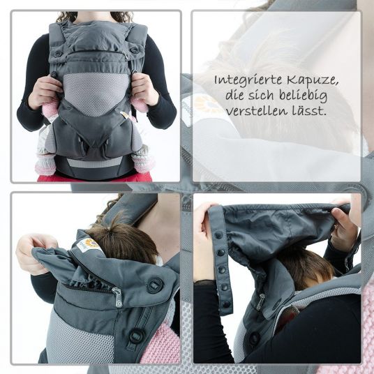 Ergobaby Baby carrier 360° Cool Air Mesh for 4 carrying positions - Carbon Grey
