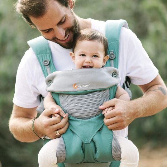 Ergobaby 360° Cool Air Mesh baby carrier for 4 carrying positions - Icy Mint