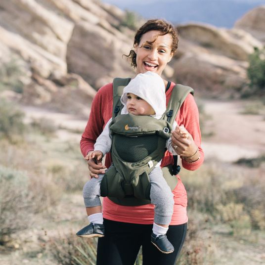 Ergobaby Baby Carrier 360° Cool Air Mesh for 4 carrying positions - Khaki Green