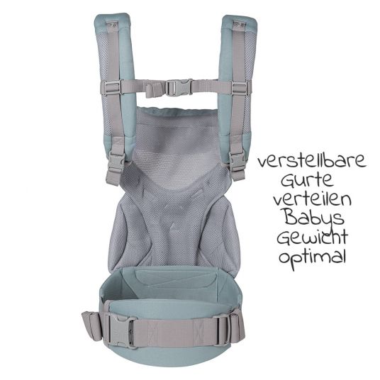 Ergobaby Baby carrier 360 Cool Air Mesh for 4 carrying positions - Sea Mist