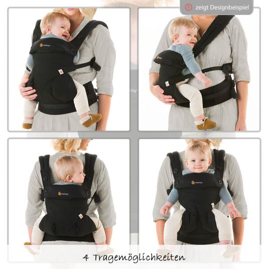 Ergobaby Baby carrier 360° for 4 carrying positions with lordosis support - Pearl Grey