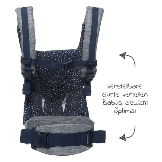 Ergobaby Baby carrier 360 for 4 carrying positions with lordosis support - Star Dust