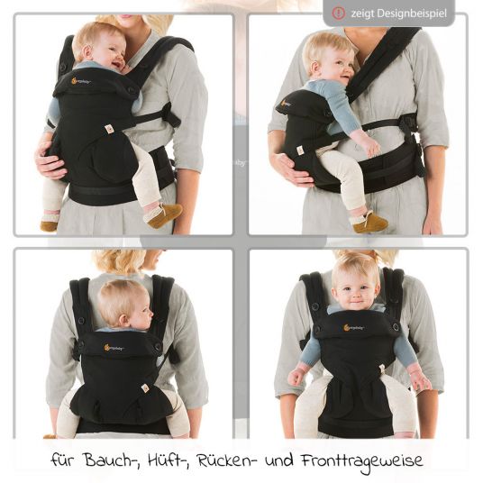 Ergobaby Baby Carrier 360 incl. 2 in 1 Winter Cover - Pure Black