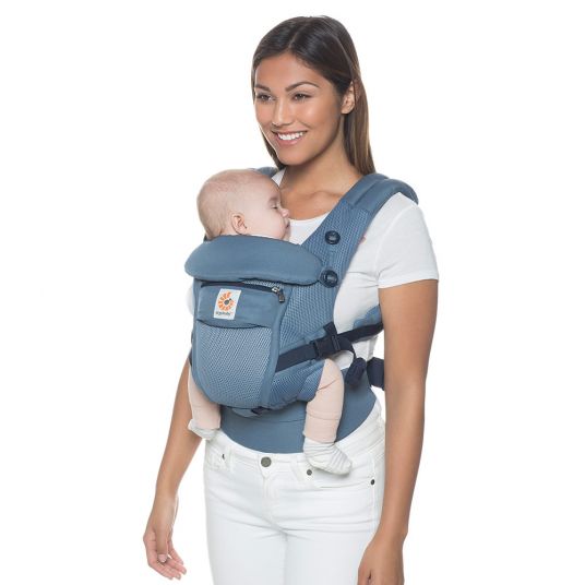 Ergobaby Baby Carrier Adapt Cool Air Mesh with Lordosis Support - Oxford Blue