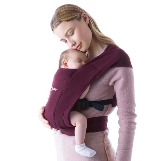 Ergobaby Babytrage Embrace für Neugeborene - Burgundy