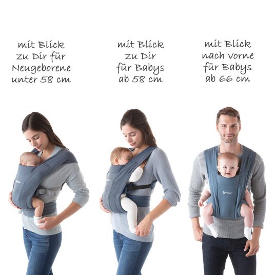 Ergobaby Baby carrier Embrace for newborn - Oxford Blue