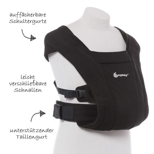 Ergobaby Baby carrier Embrace for newborn - Pure Black