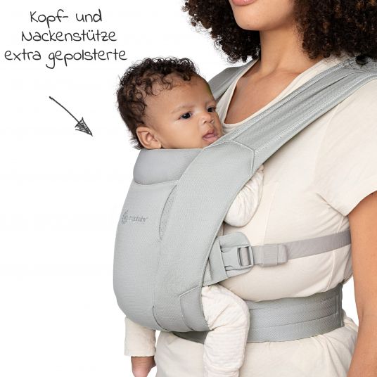 Ergobaby Babytrage Embrace Soft Air Mesh für Neugeborene - Soft Grey
