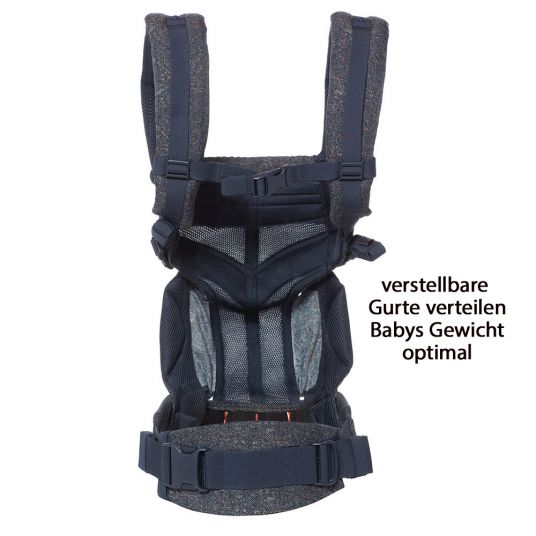 Ergobaby Baby carrier Omni 360 Cool Air Mesh for 4 carrying positions - Blue Tweed
