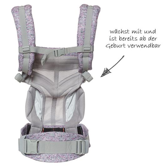 Ergobaby Omni 360 Cool Air Mesh Baby Carrier with 4 Wearing Positions with Lordosis Support - Pink Digi Camo