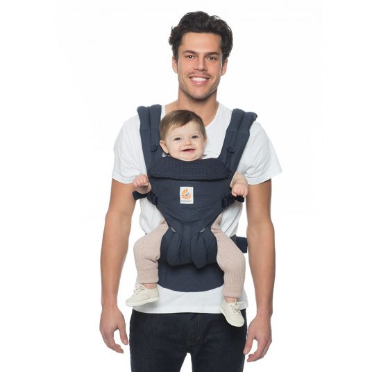 Ergobaby Baby carrier 360° Omni for 4 carrying positions with lordosis support - Navy Mini Dots